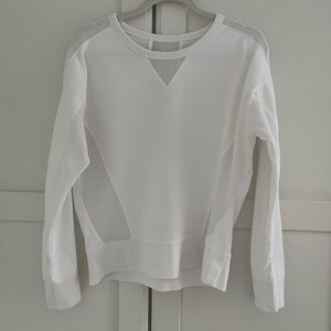 Athleta Cotton Sweatshirt szM White EUC